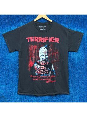 Bloody Disgusting x Terrifier Art the Clown Laughing Tee M
